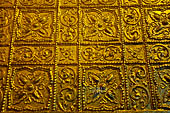 Yangon Myanmar. Botataung Paya. Gold leaf coated maze inside the pagoda. 